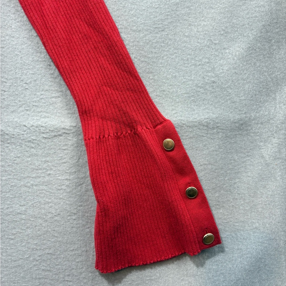 Maeve Red V-Neck Sweater - Picture 4 of 7